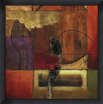 Framed Opulent Relief II Print