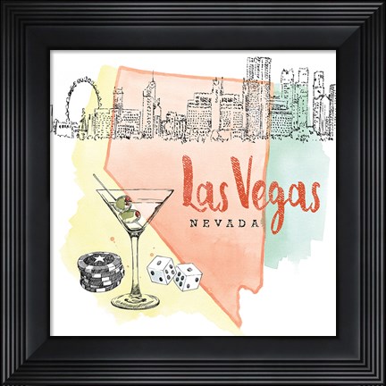 Framed US Cities III Print