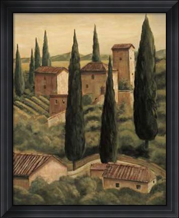 Framed Tuscan Hillside II Print