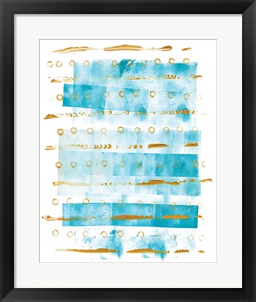 Framed Ocean Blue I Print