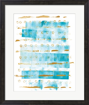 Framed Ocean Blue I Print