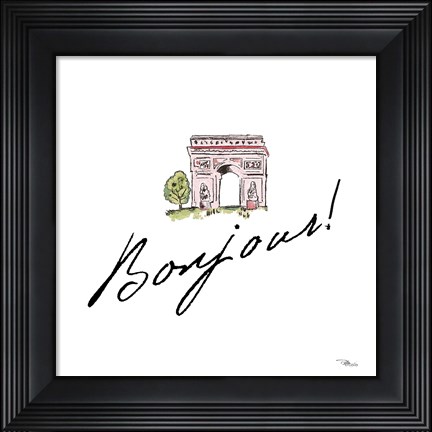 Framed Ah Paris II on White Print