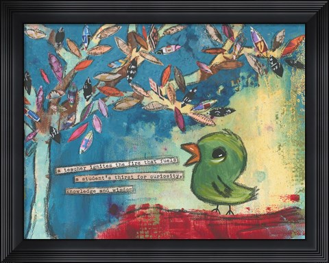 Framed Teacher Ignites Print