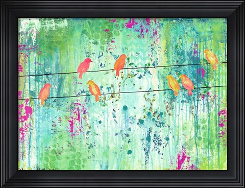 Framed Birds On A Wire Print
