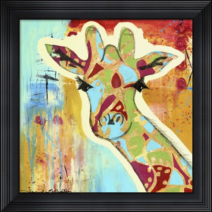 Framed Calypso The Giraffe Print
