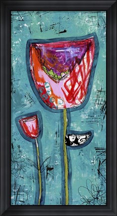 Framed Colorful Tulips Print