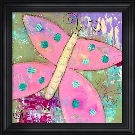 Framed Pink Butterfly Print