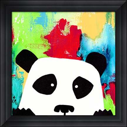 Framed Primary Panda Print