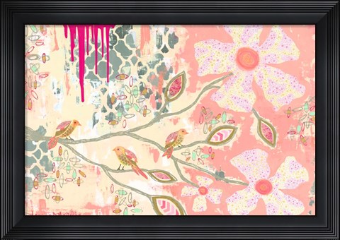 Framed Three Little Birds B Print