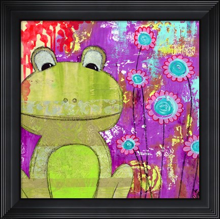 Framed Whimsical Frog Print