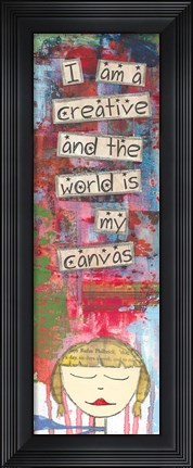 Framed World Canvas Print