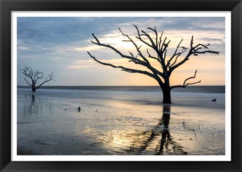 Framed Reflections of Boneyard Beach Print