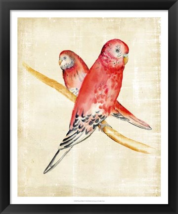 Framed Fanciful Birds I Print