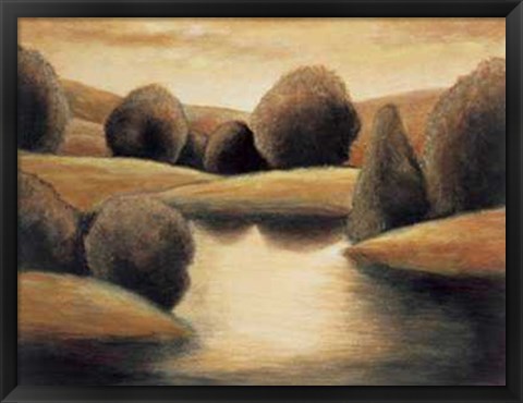 Framed M. Montero - Reflective Vista I Size 31.5x23.75 Print