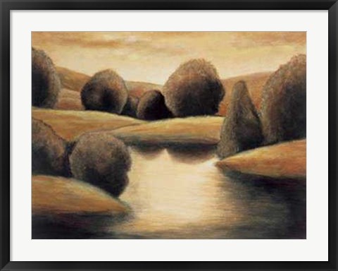 Framed M. Montero - Reflective Vista I Size 31.5x23.75 Print