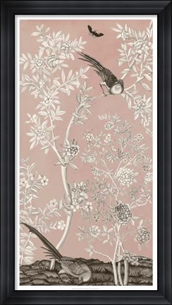 Framed Blush Chinoiserie II Print