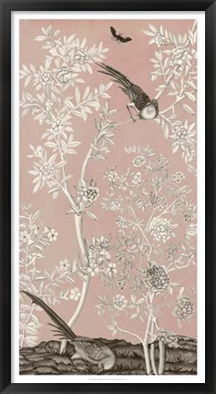 Framed Blush Chinoiserie II Print