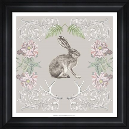 Framed Hare &amp; Antlers II Print
