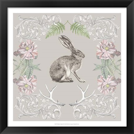 Framed Hare &amp; Antlers II Print