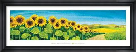 Framed Valle Dei Girasoli Print