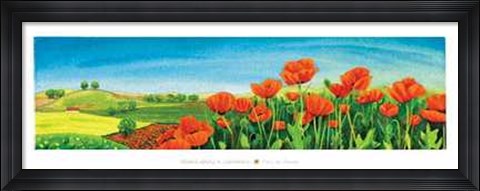 Framed Valle Dei Papaveri Print