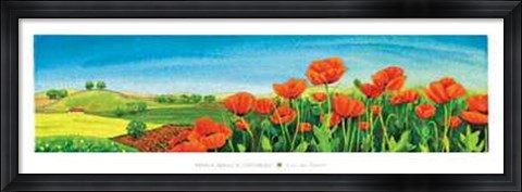 Framed Valle Dei Papaveri Print
