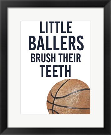 Framed Little Ballers I Print