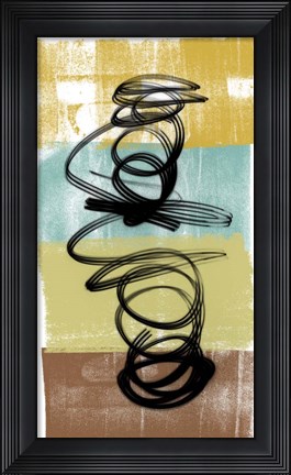 Framed Dancing Swirl I Print