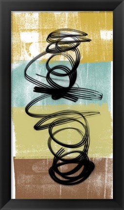 Framed Dancing Swirl I Print