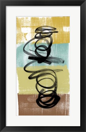 Framed Dancing Swirl I Print