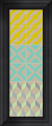 Framed Elementary Tile Panel III Print
