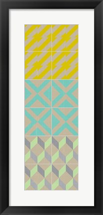 Framed Elementary Tile Panel III Print
