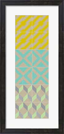 Framed Elementary Tile Panel III Print