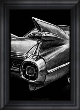 Framed Retro Fins I Print