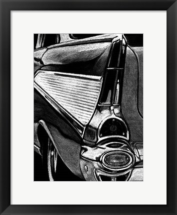 Framed Retro Fins II Print