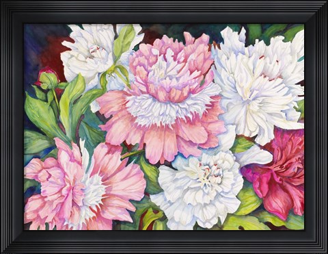Framed Peony Cluster Print