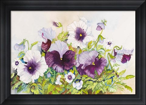 Framed Early Pansies Print