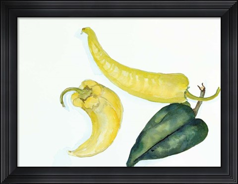 Framed Peppers Hot and Cool Print