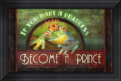 Framed Frog Prince Print