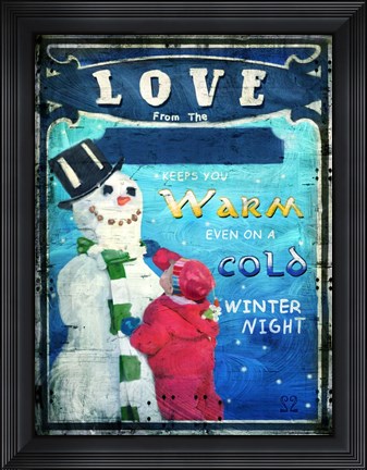 Framed Love Keeps You Warm Print