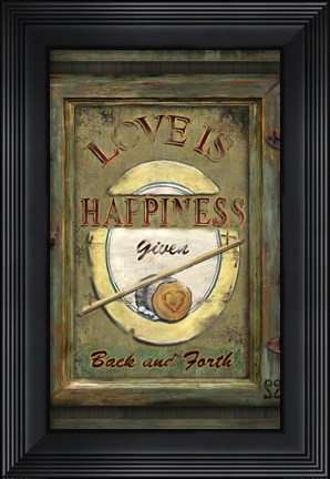 Framed Love Is Happiness Print