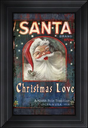 Framed Santa Brand Print