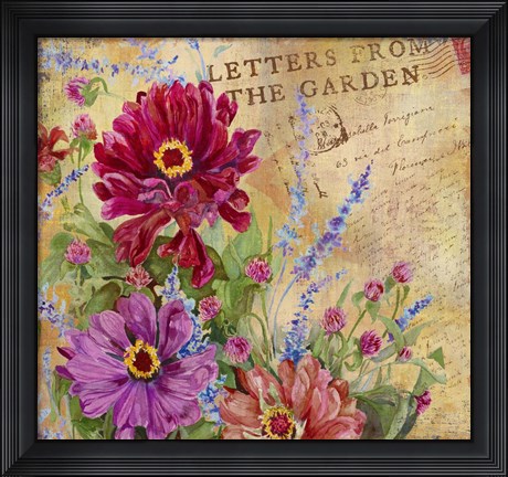 Framed Letters from the Garden I Print