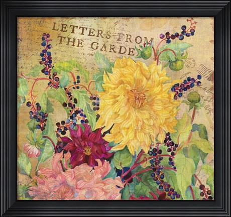 Framed Letters from the Garden III Print