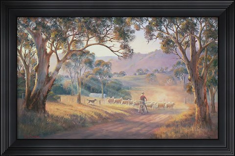 Framed Rounding Up The Stragglers Print