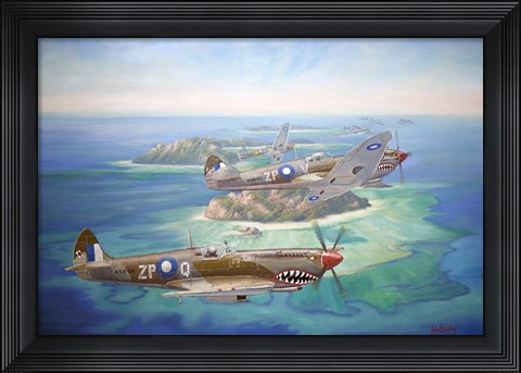 Framed Shark Attack Print