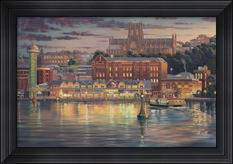 Framed Harbour Lights Print