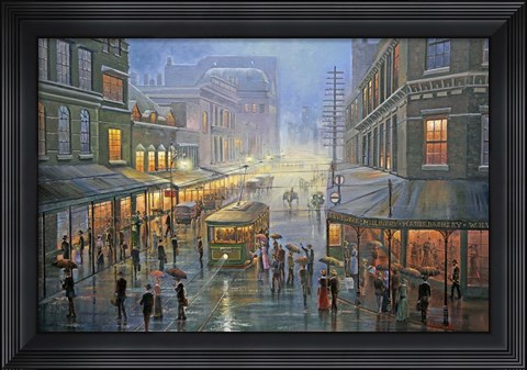 Framed Wet Evening - Sydney Print