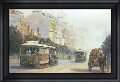 Framed Melbourne Cable Cars Print