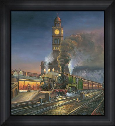 Framed Night Train Print